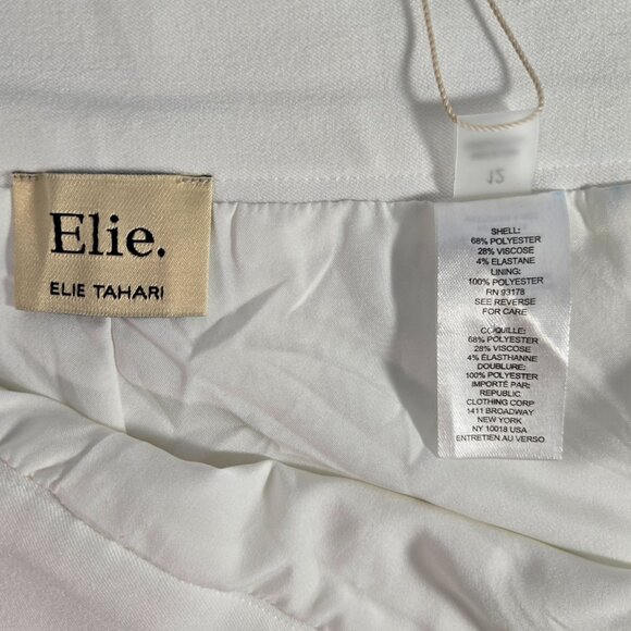 ELIE TAHARI Officecore Mob Wife IVORY Hi-Rise Wide Leg Cropped  Trouser Size 12 - Picture 12 of 16